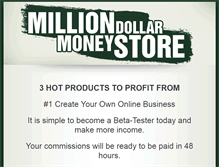 Tablet Screenshot of milliondollarmoneystore.com